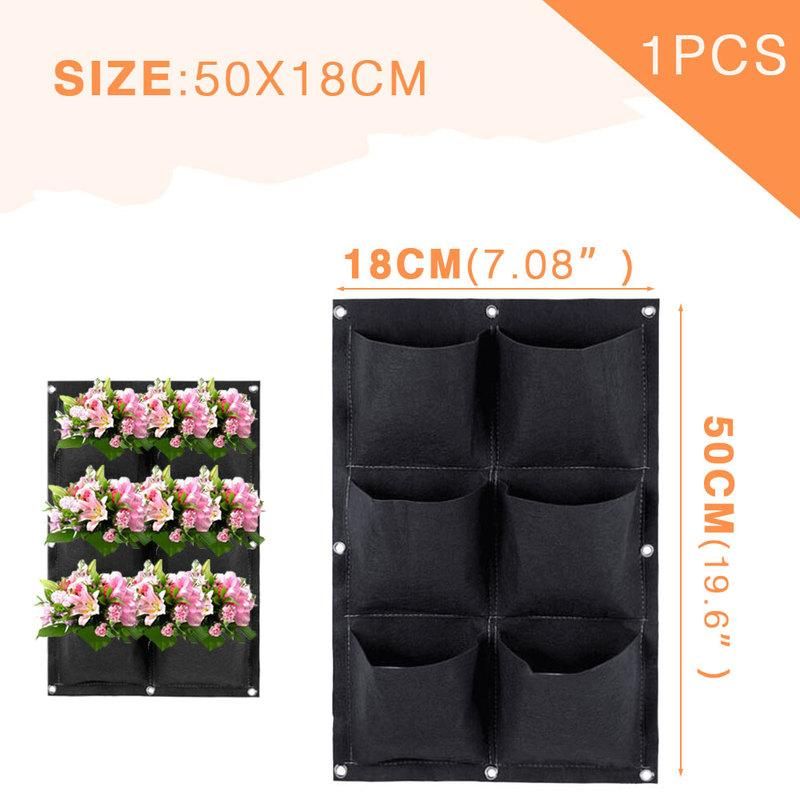 Wall Hanging Pockets Planting Bags Flower Pot Home Garden Grow Bag Garden Planter Vertical Suculentas Plant Pot Home Decor