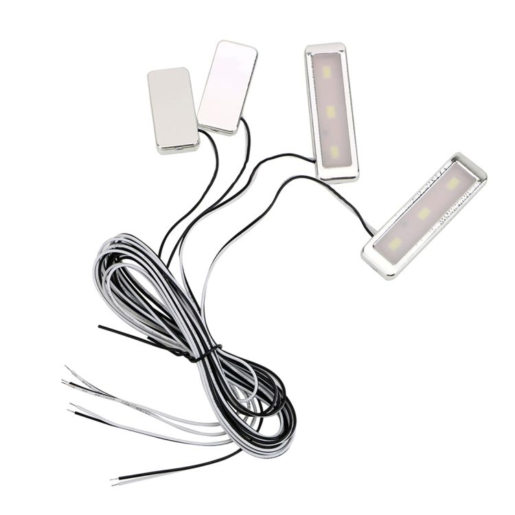4 PCS Universal Car Colorful LED Inner Handle Light
