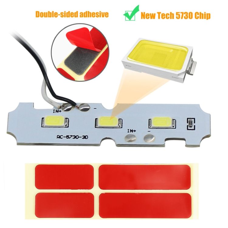 4 PCS Universal Car Colorful LED Inner Handle Light