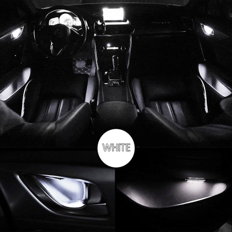 4 PCS Universal Car Colorful LED Inner Handle Light