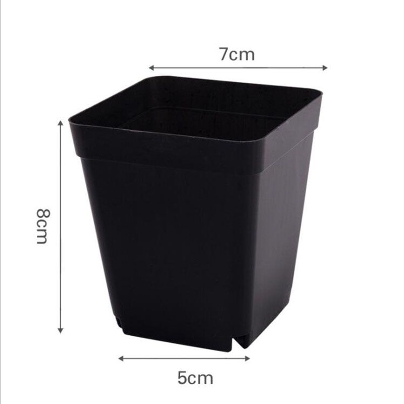 Mini Flower Grow Pots Planter Grow Pot Plastic Flowerpot Grow Box Seedling Tray Garden Tool Transplant Nursery Pots Black 7cm