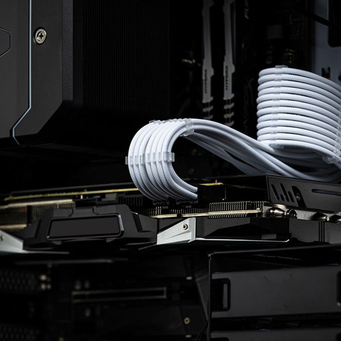 24 Pcs Cable Comb GPU 6 Pin 8 Pin Motherboard 24 Pin For 3.0 To White