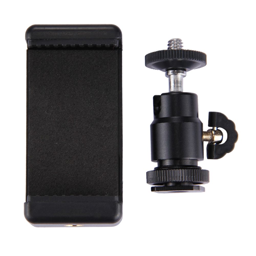 PU214 Hot Shoe Tripod Head Universal Useful 360 Degrees Stable Selfie SticksTripod Mount Stand Clamp For IPhone Smartphones