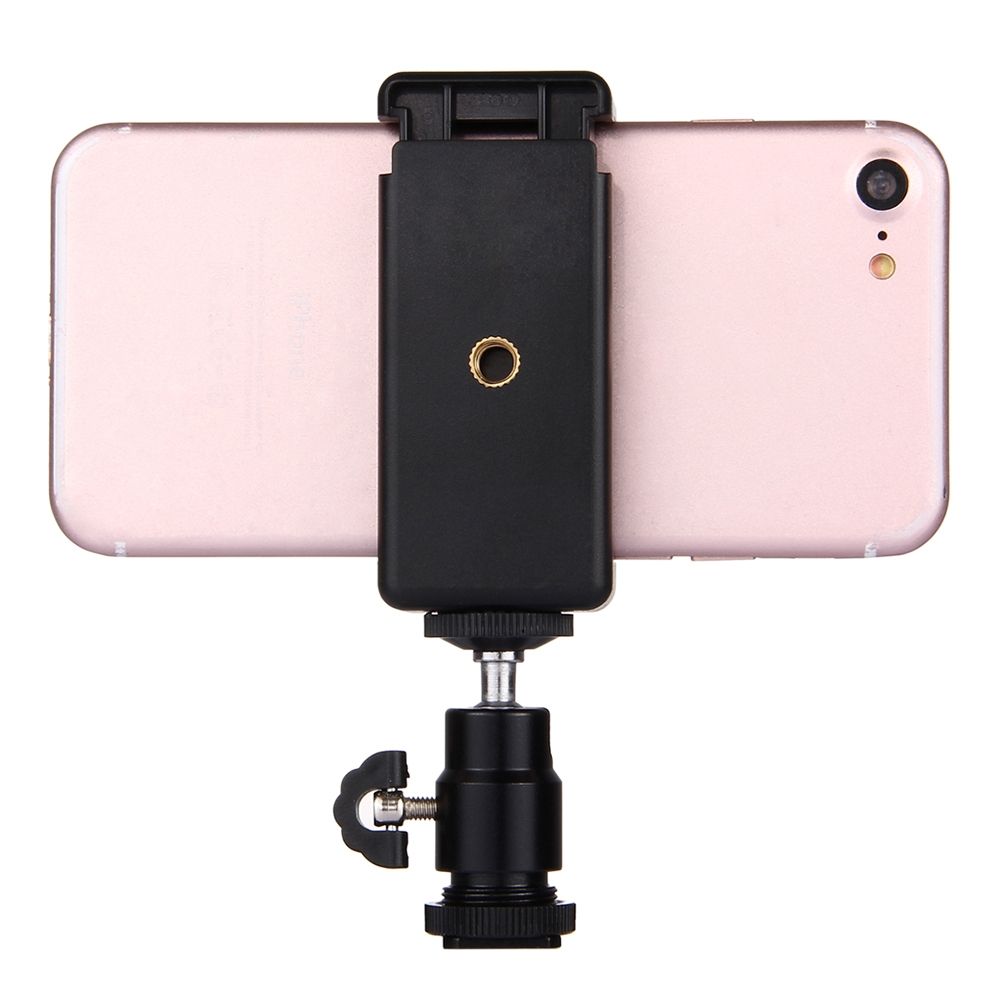 PU214 Hot Shoe Tripod Head Universal Useful 360 Degrees Stable Selfie SticksTripod Mount Stand Clamp For IPhone Smartphones