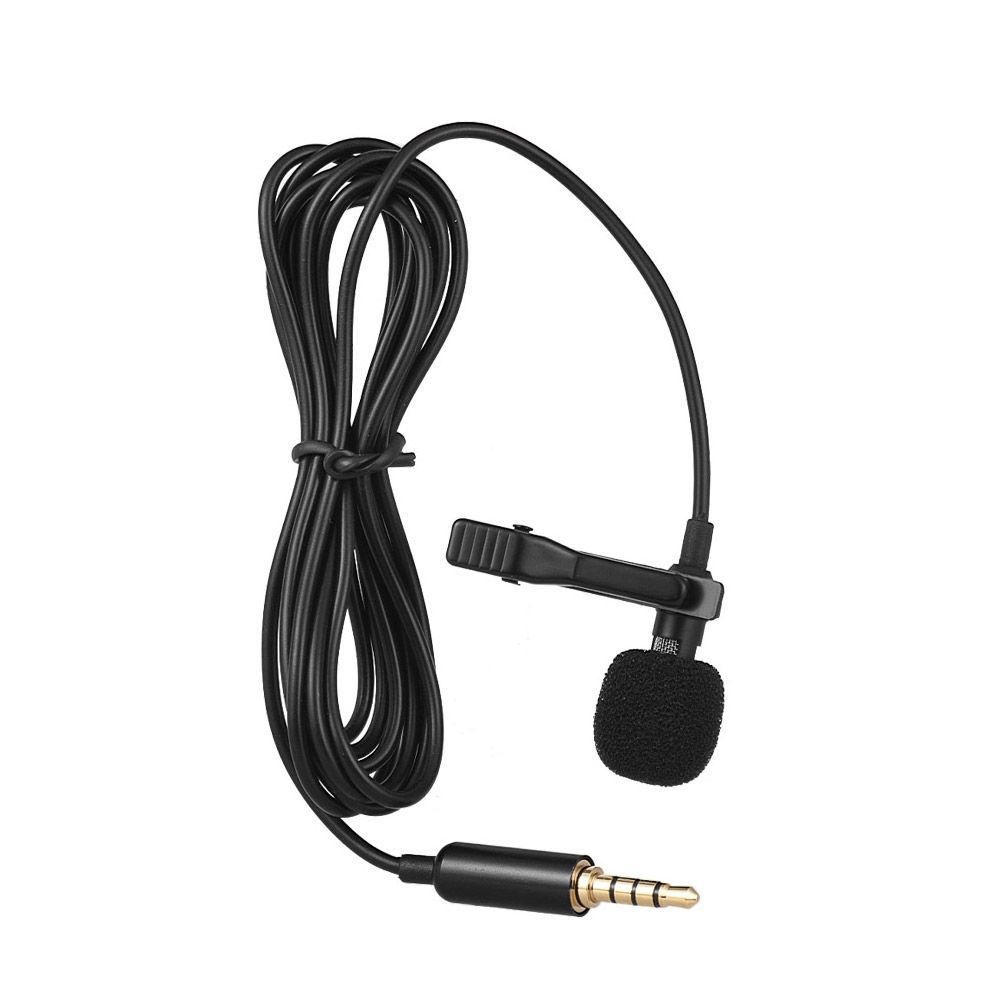 EY-510A Mini Portable Clip-on Lapel Lavalier Condenser Mic Wired Microphone For IPhone IPad Android Smartphone DSLR Camera Computer PC Laptop