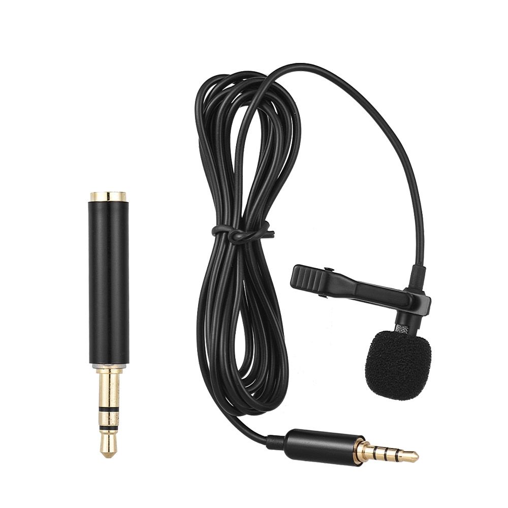 EY-510A Mini Portable Clip-on Lapel Lavalier Condenser Mic Wired Microphone For IPhone IPad Android Smartphone DSLR Camera Computer PC Laptop