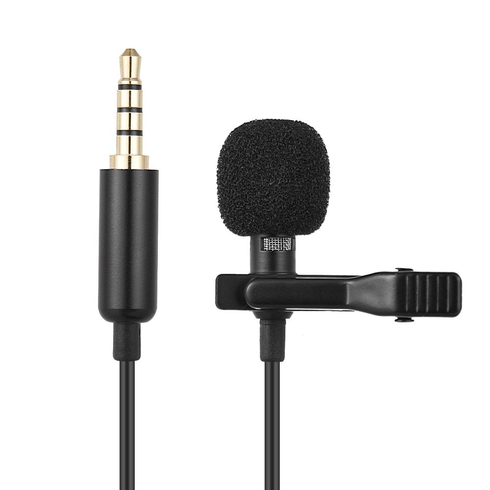 EY-510A Mini Portable Clip-on Lapel Lavalier Condenser Mic Wired Microphone For IPhone IPad Android Smartphone DSLR Camera Computer PC Laptop