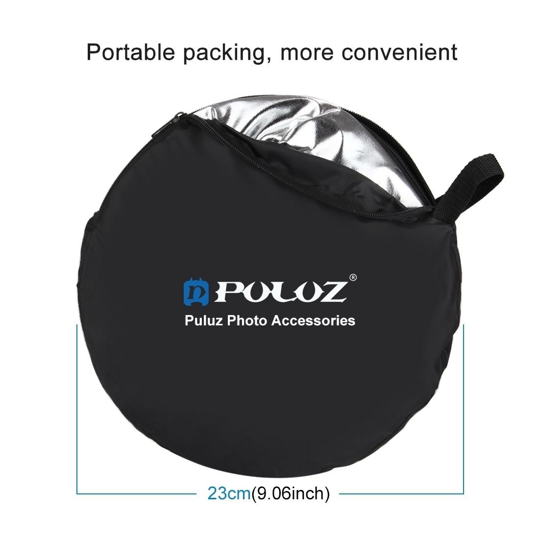 PULUZ 60cm 5 In 1 (Silver / Translucent / Gold / White / Black) Folding Photo Studio Reflector Board