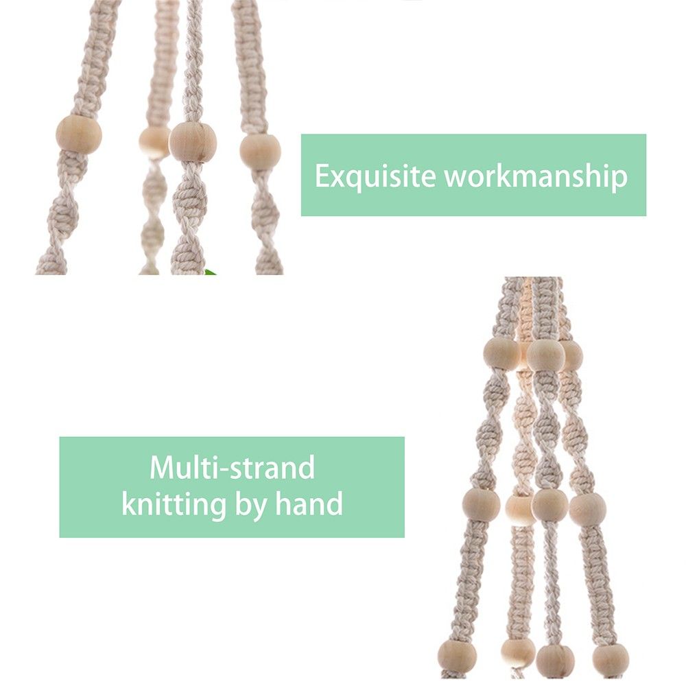 Set Of 4 Plant Hangers Handmade Cotton Macrame Plant Holder
