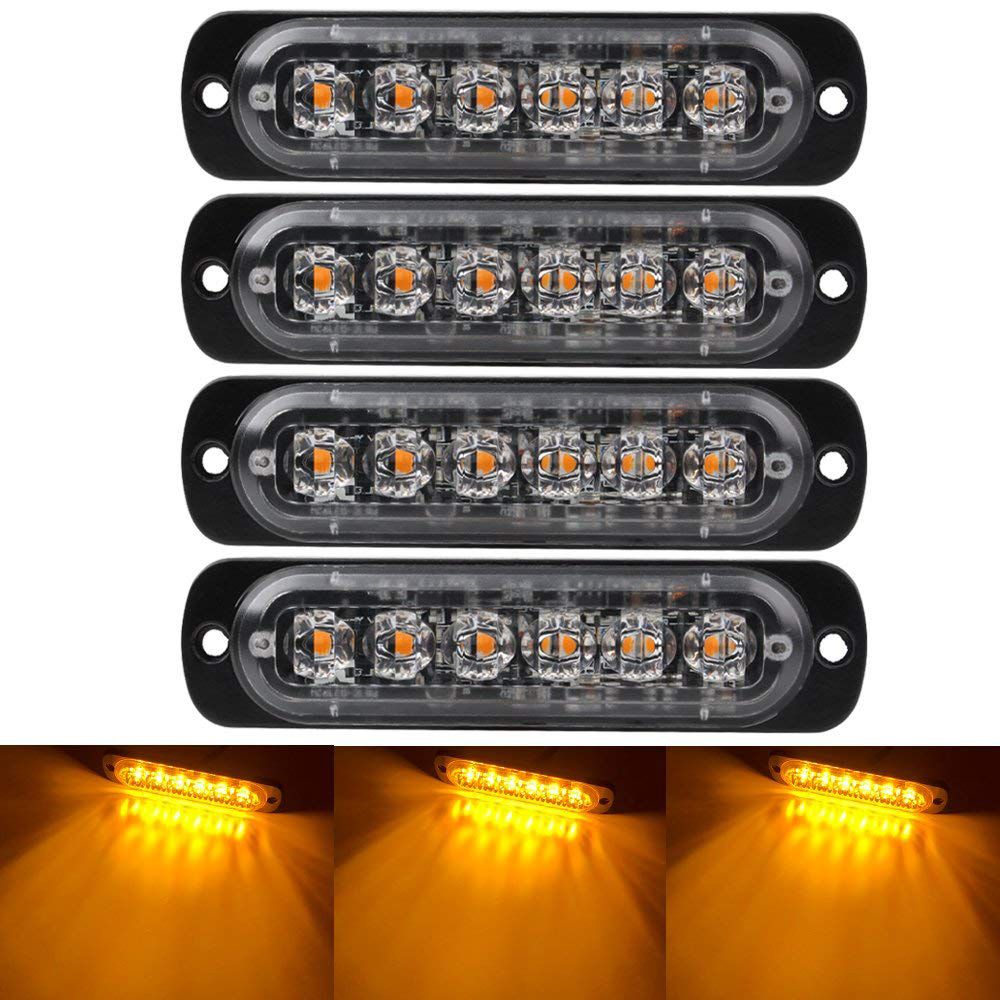 4 PCS Emergency Warning Lights For Vehicles Trucks Emergency