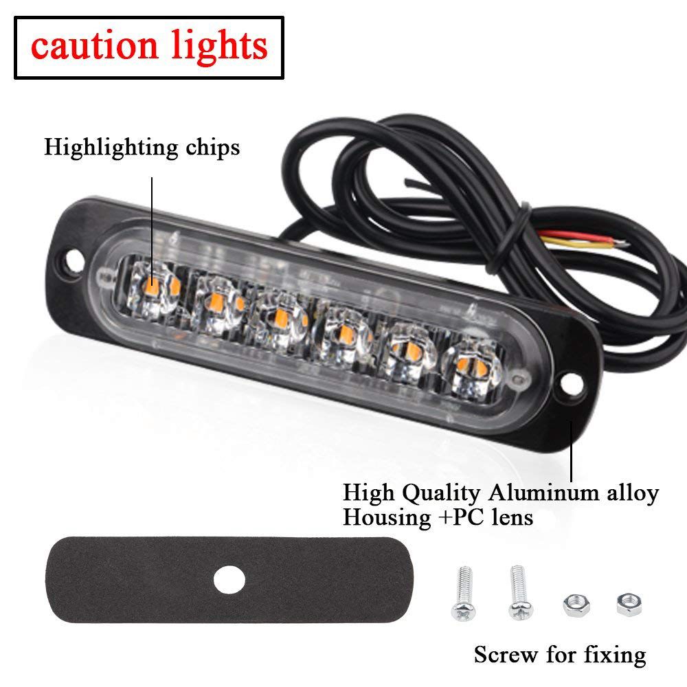 4 PCS Emergency Warning Lights For Vehicles Trucks Emergency