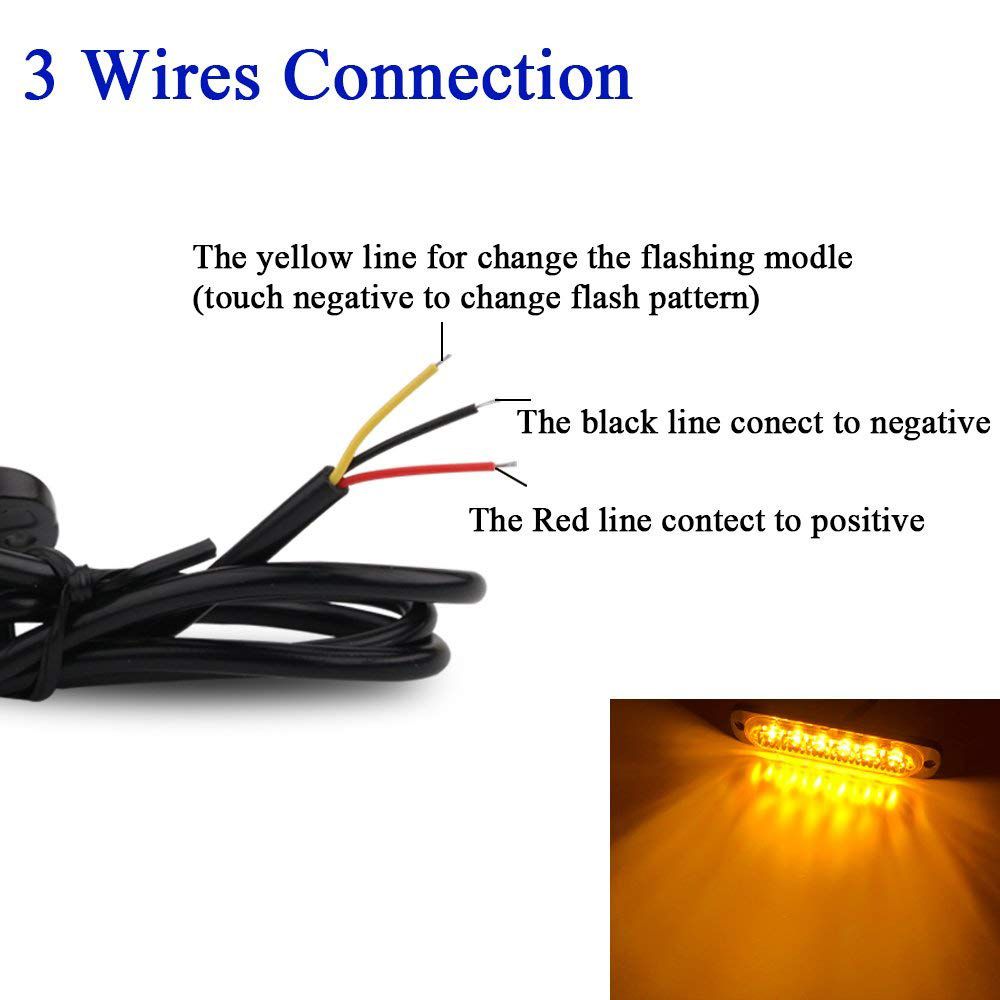 4 PCS Emergency Warning Lights For Vehicles Trucks Emergency