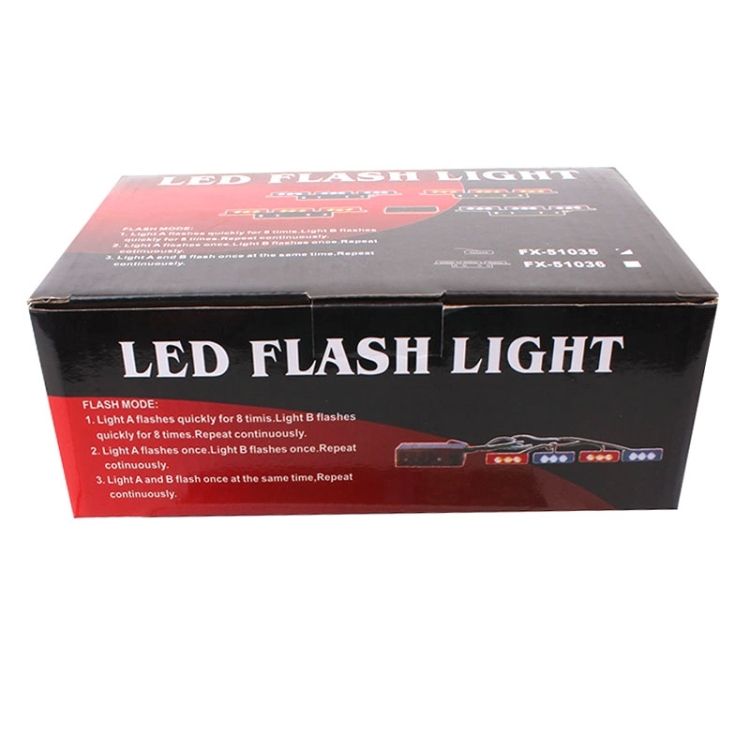 4 X 3 LED Car Front Grille Police Warning Lights Pack Of 4