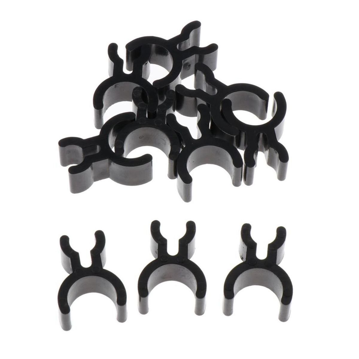 10Pcs Trumpet Pencil Clip Black Durable French Horn Pencil Clips Make Notes Fits Inside Pipe