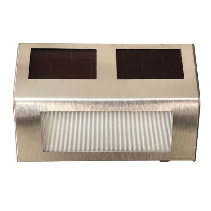 Solar Powered Wall Mount Lamps Outdoor For Garden Pathway Step Orange