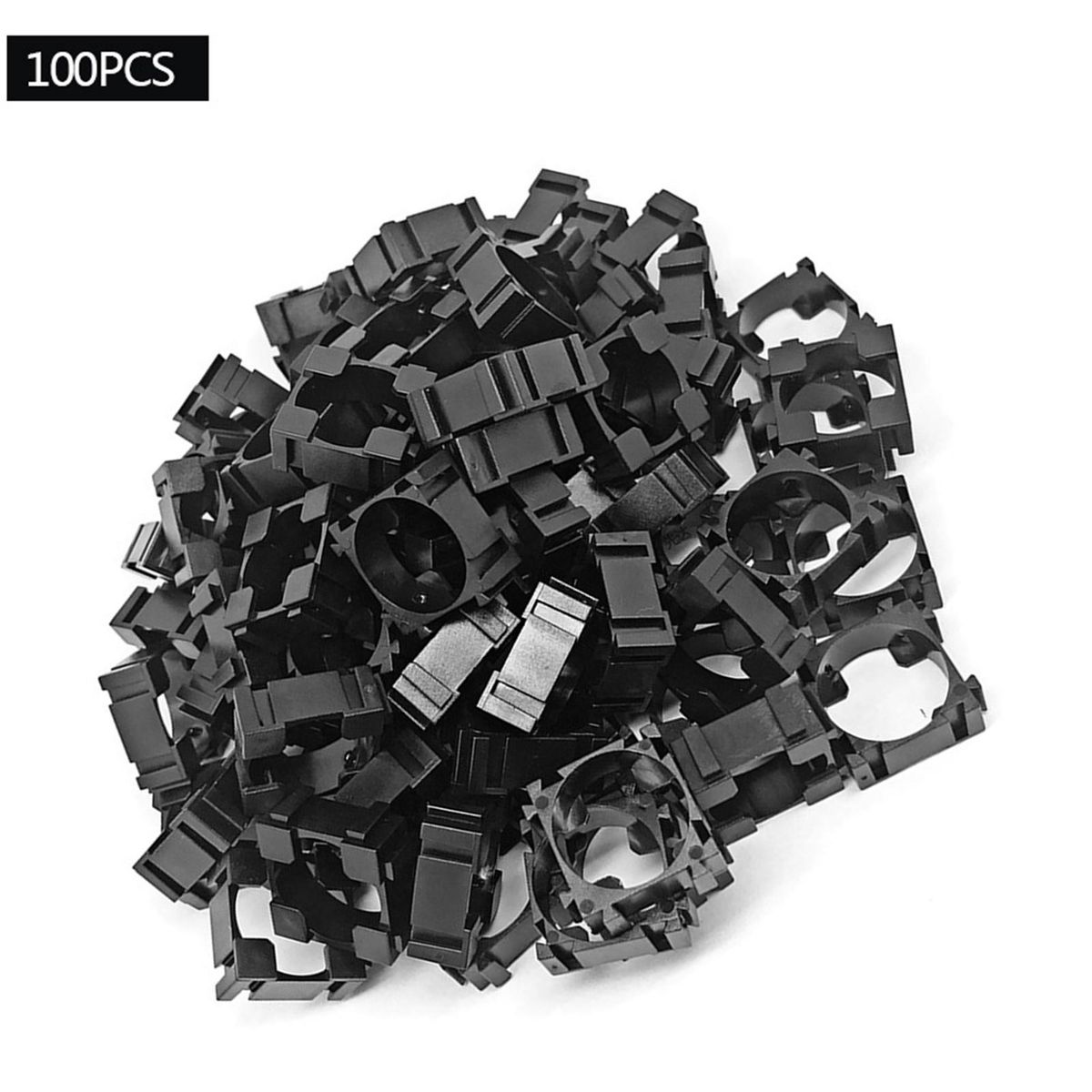 100Pcs 18650 Lithium Battery Pack Bracket Cell Spacer Double Battery Holder Bracket DIY Battery Holder Stand
