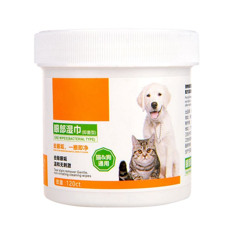 100pcsset Aloe Extract Pet Eye Wet Wipes Cat Dog Tear Stain