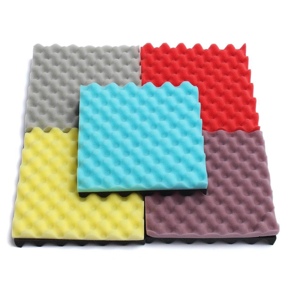 Acoustic Soundproof Sound Stop Absorption Studio Foam 300mmx300mmx30mm 2Pcs 1 Black 1 Coffee