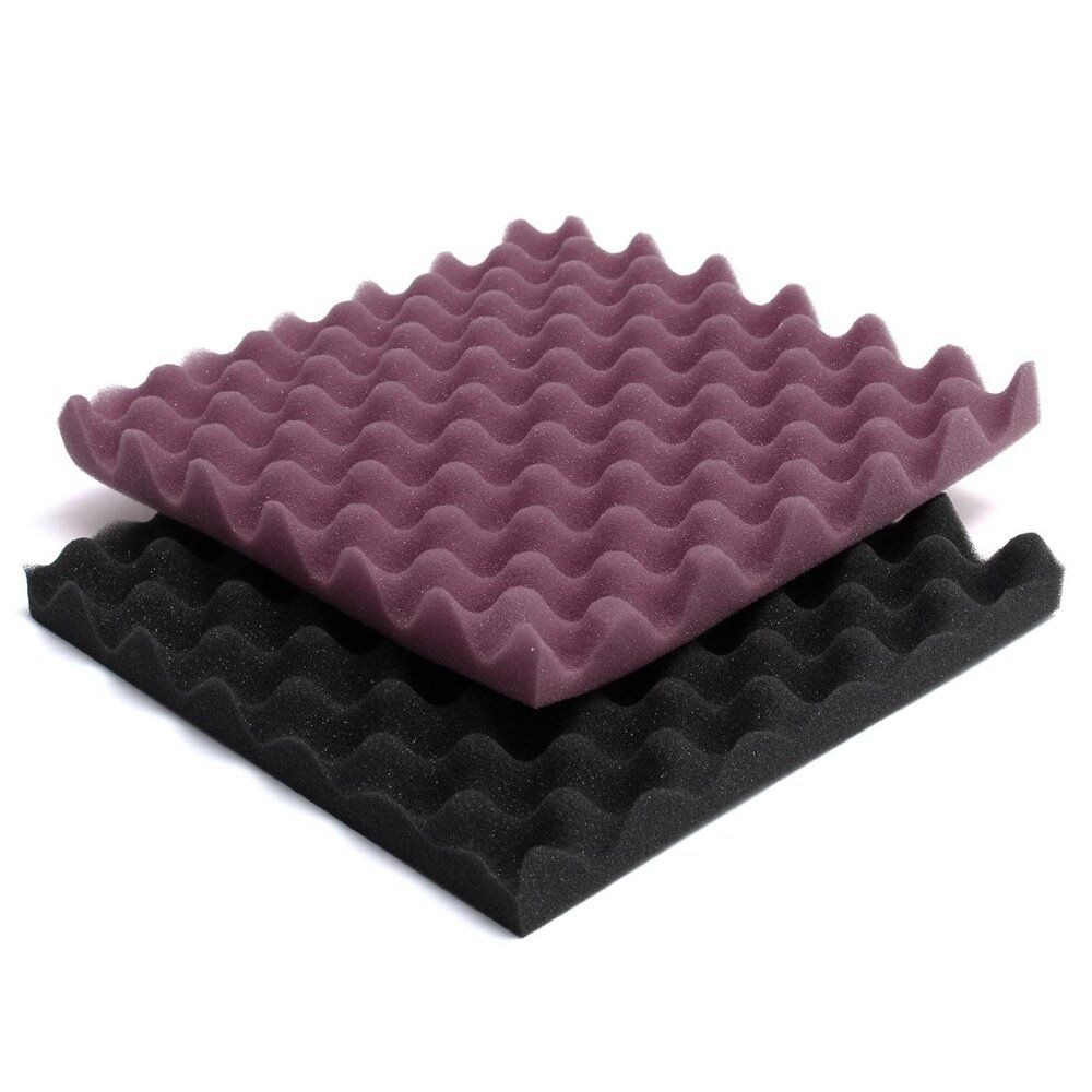 Acoustic Soundproof Sound Stop Absorption Studio Foam 300mmx300mmx30mm 2Pcs 1 Black 1 Coffee