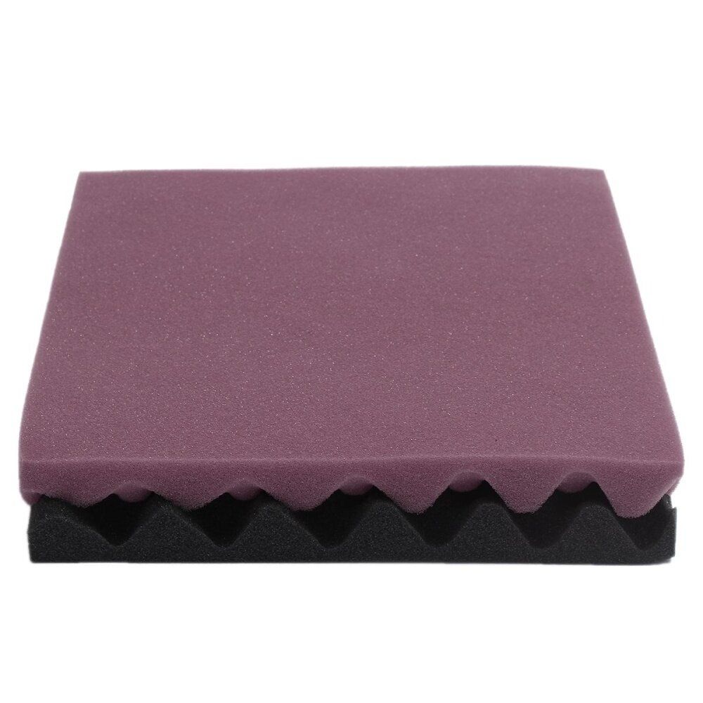 Acoustic Soundproof Sound Stop Absorption Studio Foam 300mmx300mmx30mm 2Pcs 1 Black 1 Coffee