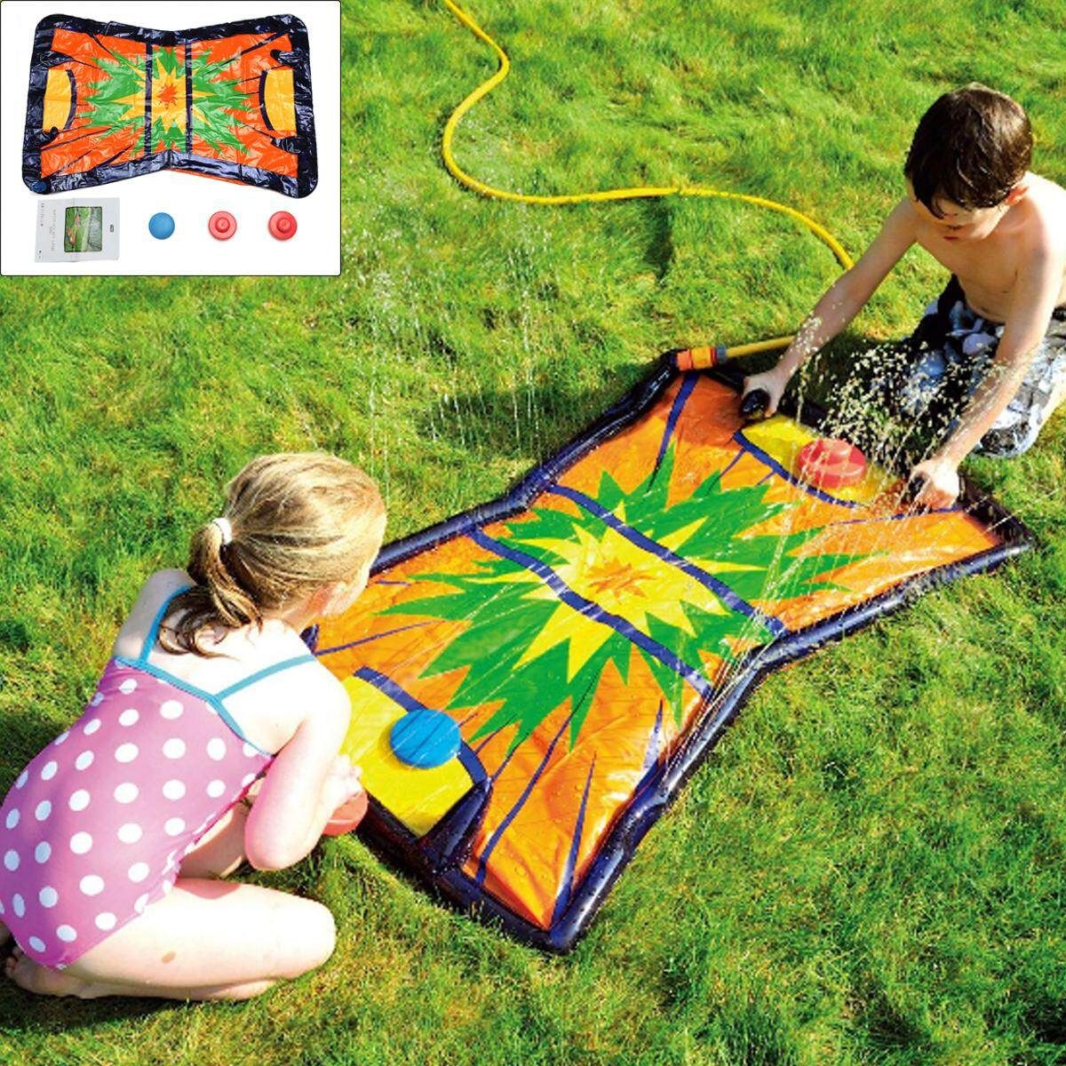 PVC Children Water Hockey Rink Game Sprinkle Play Mat Sprinkling Pad Outdoor