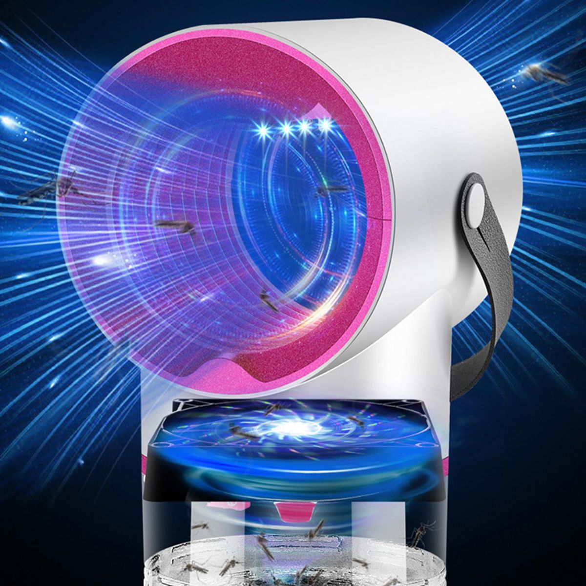 USB Rechargeable Bug Zapper Electric Indoor Insect Pest Killer Portable Fly Killer LED Lamp Light Fly Trap