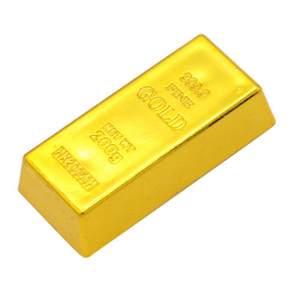 5pcs  Gold Bullion Bar Paperweight Door Stop For Childen Kids Toy