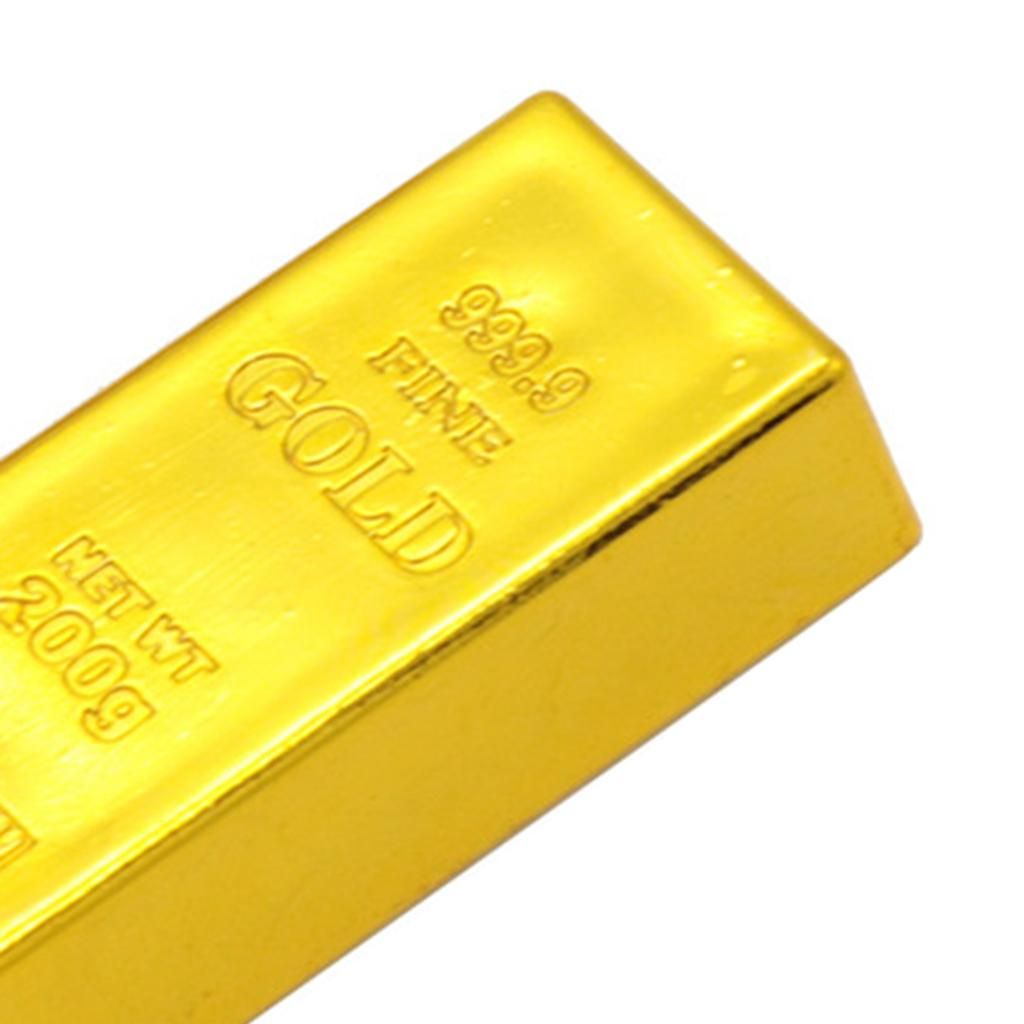 5pcs  Gold Bullion Bar Paperweight Door Stop For Childen Kids Toy