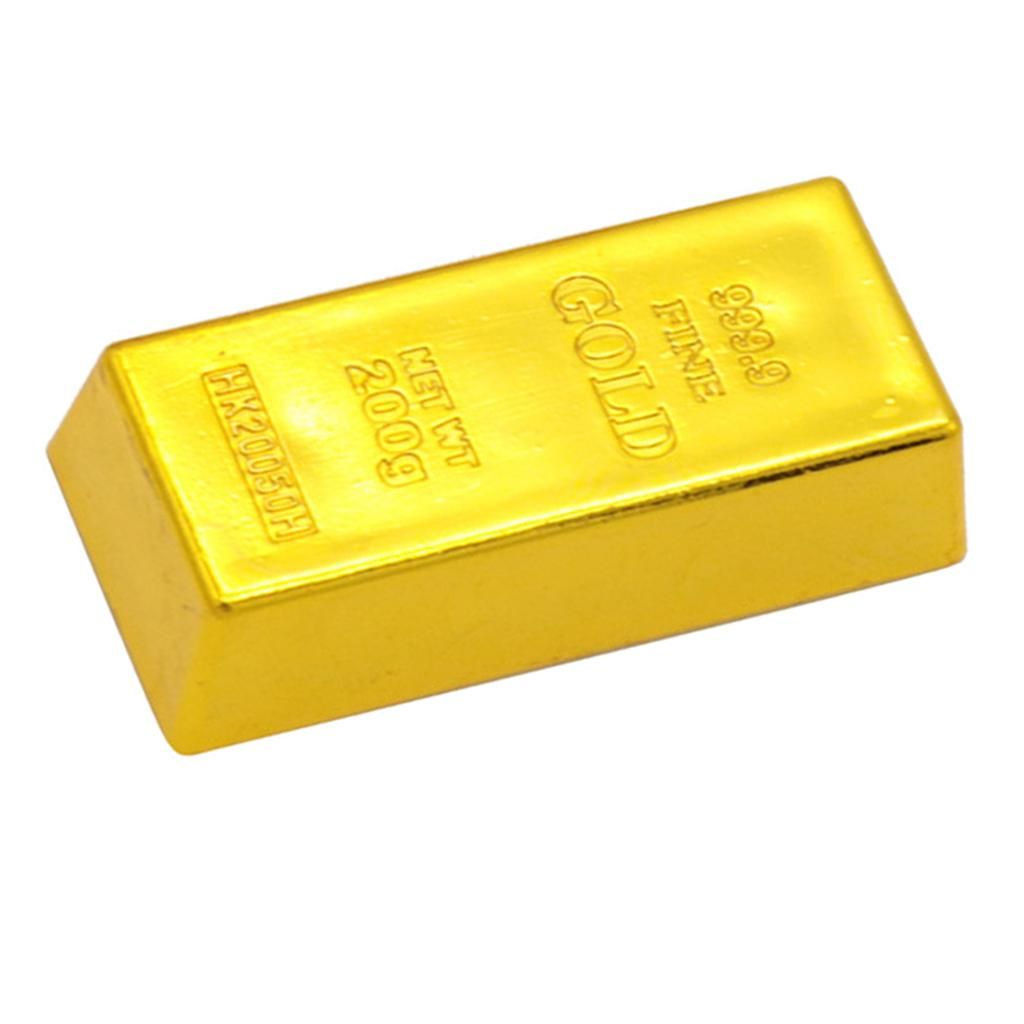 5pcs  Gold Bullion Bar Paperweight Door Stop For Childen Kids Toy
