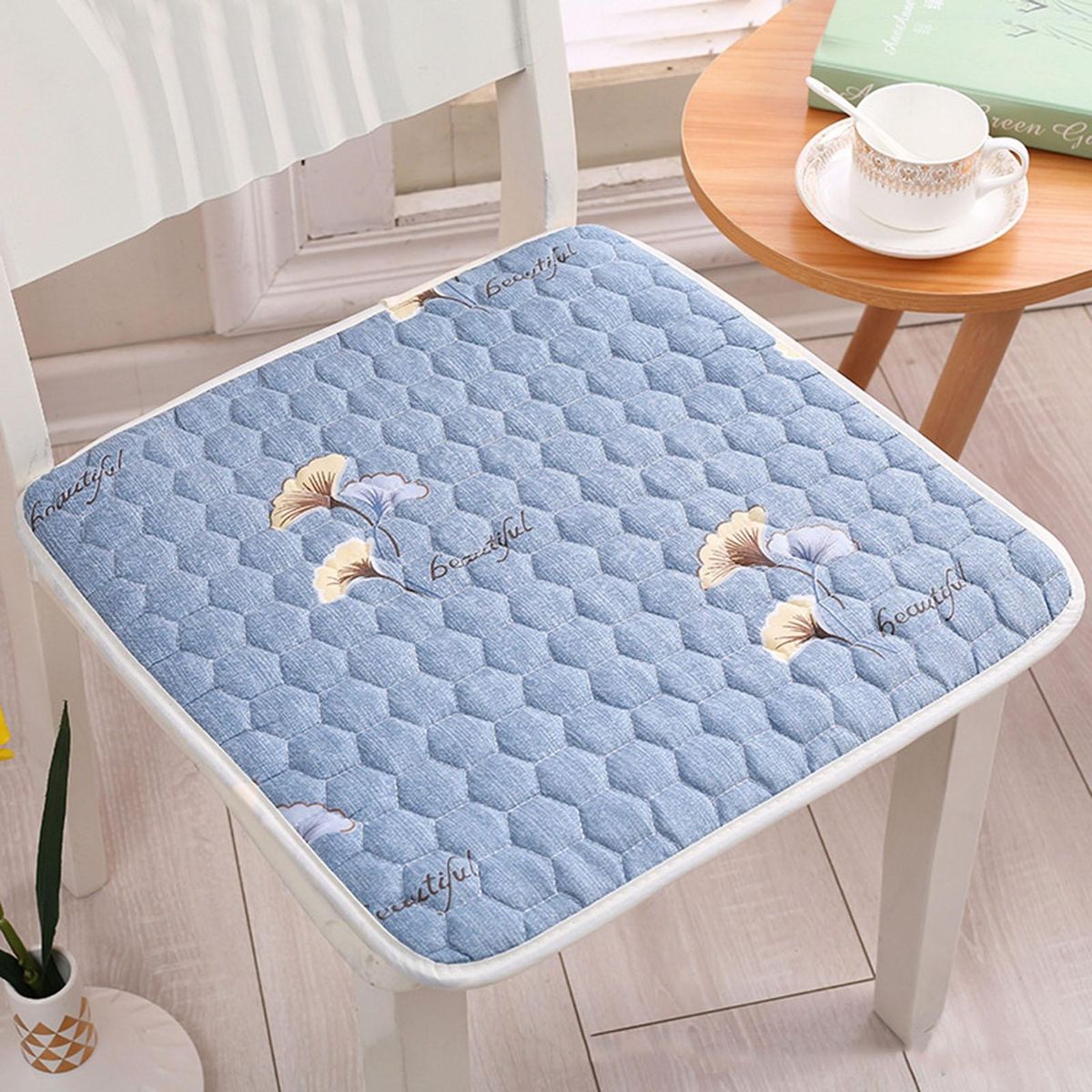 Chair Cushion Dining Chair Stool Seat Dirty-proof Cushion Decor Blue