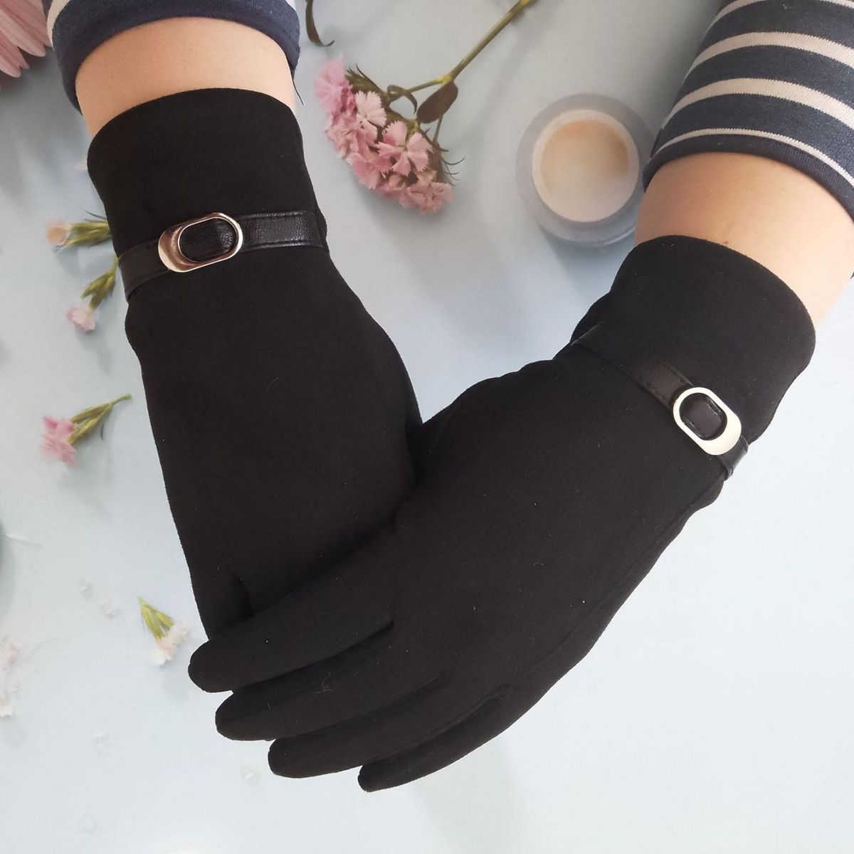 1 Pair Bike Men Women Unisex Winter Bike Cool Black