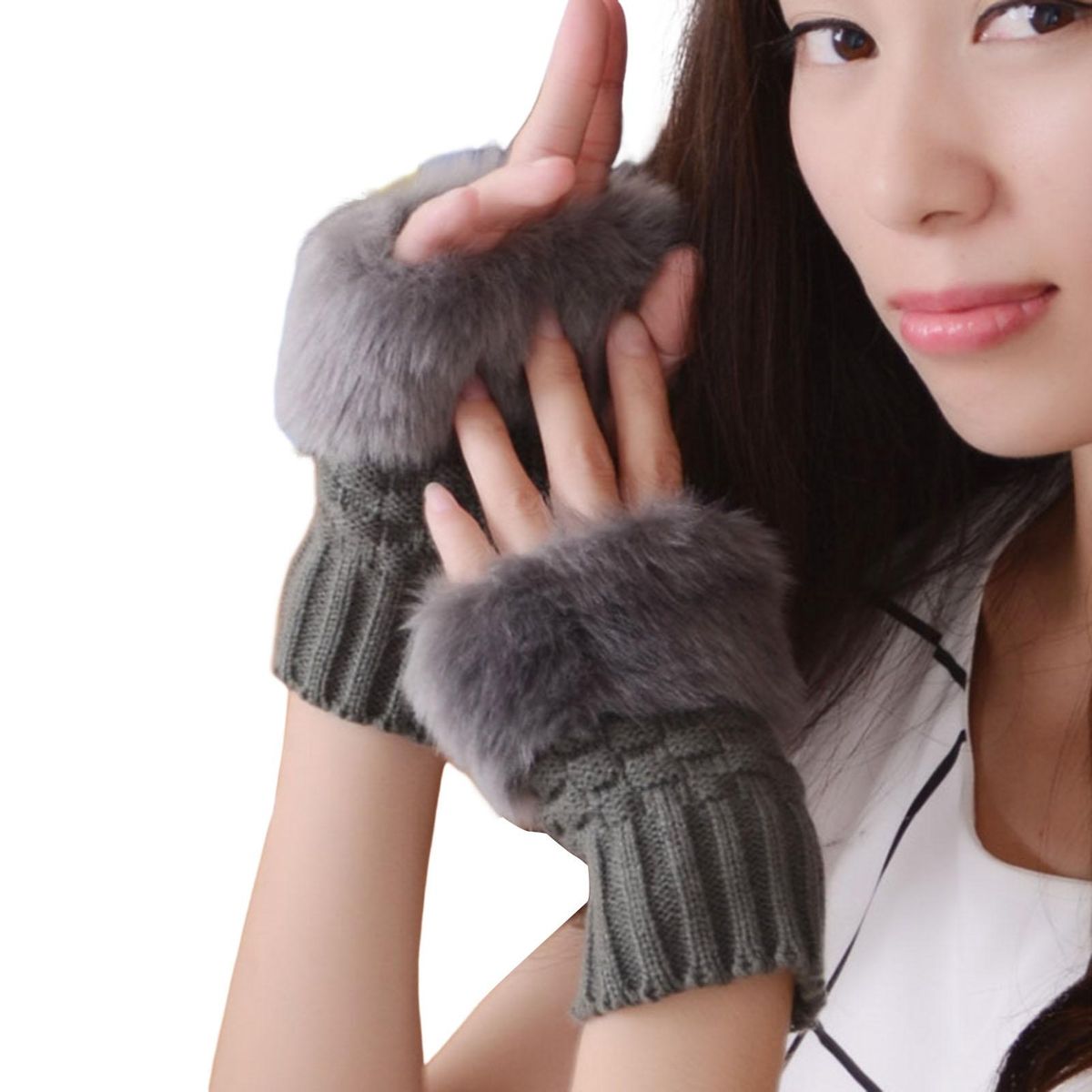 1 Pair Ladies Pure Color Ladies Dark Gray