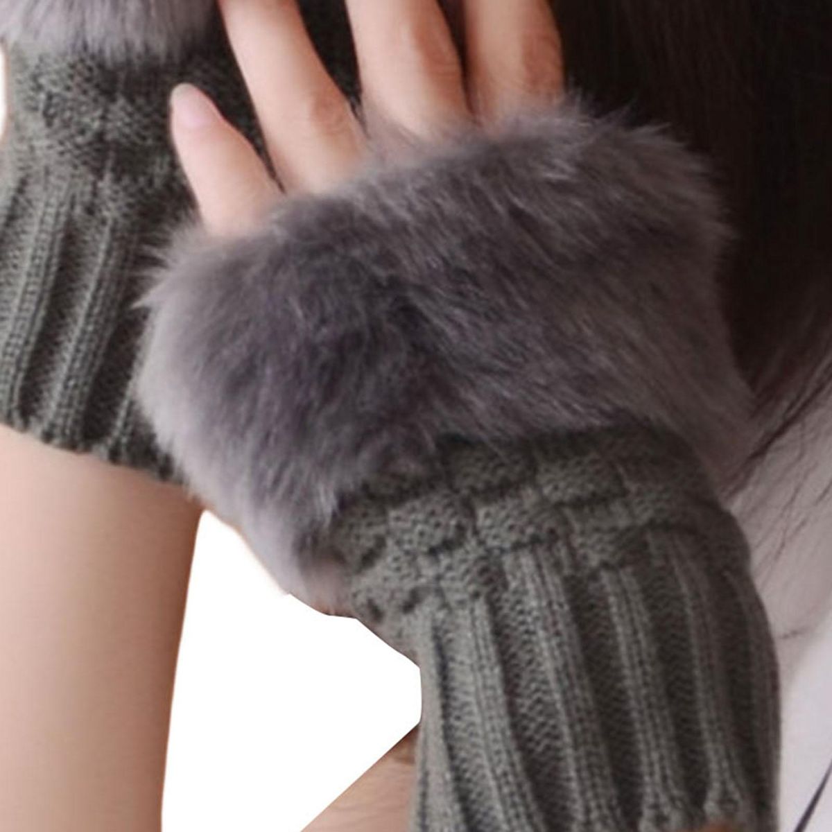 1 Pair Ladies Pure Color Ladies Dark Gray