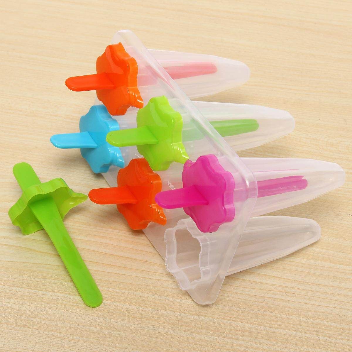 DIY Ice Lolly Mold Maker Ice- Frozen Mould Ice Pole Freezer Tray 6 Cell