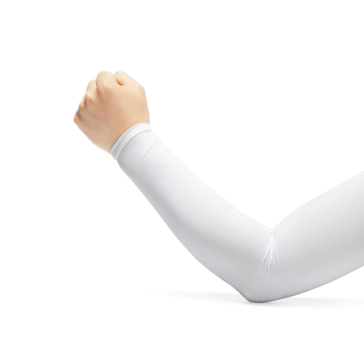 1 Pair Riding Arm Sleeves Adult Outdoor Sport Ice Silk Cycling White