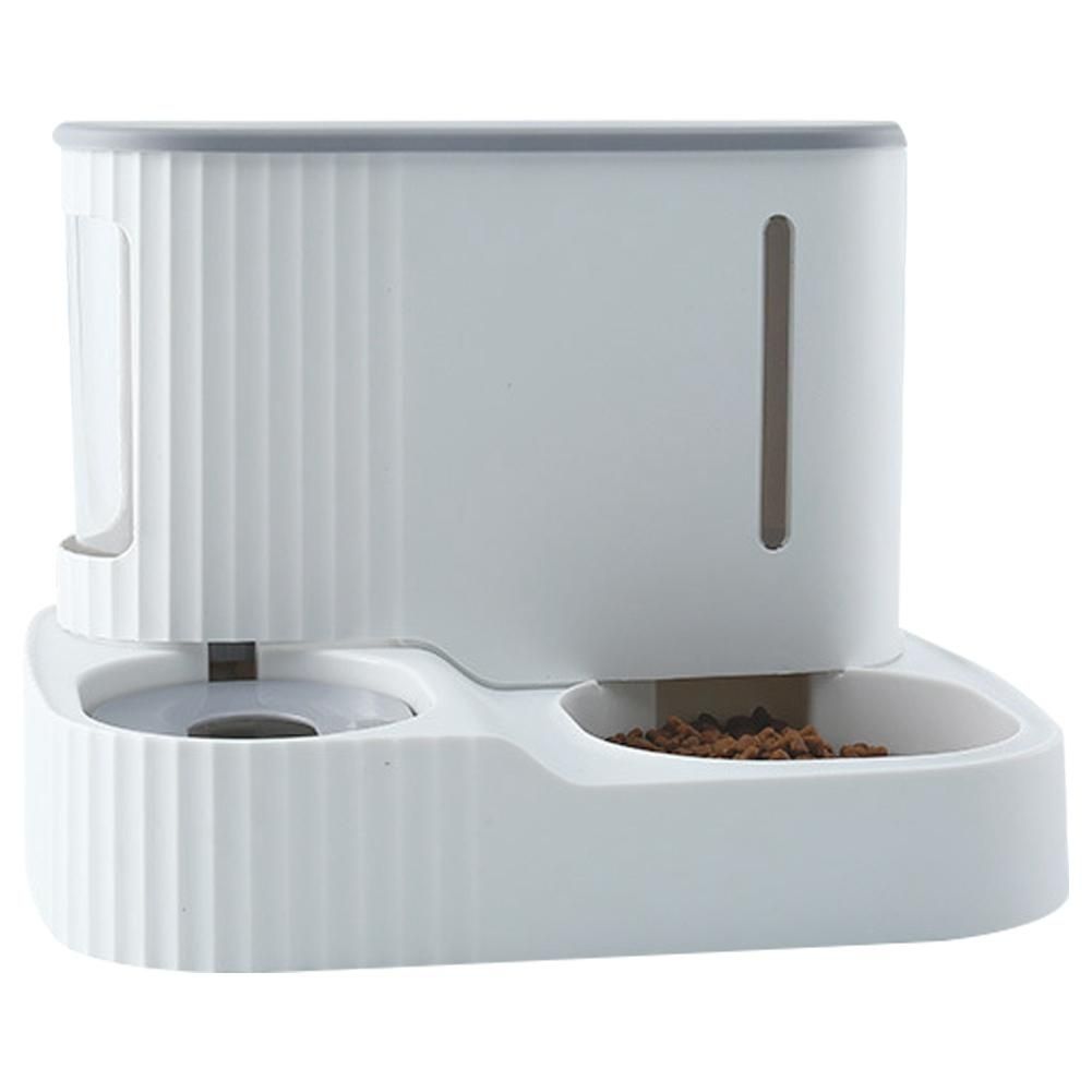 Pet Cat Food Bowl Automatic Feeder with Dry Food Storage