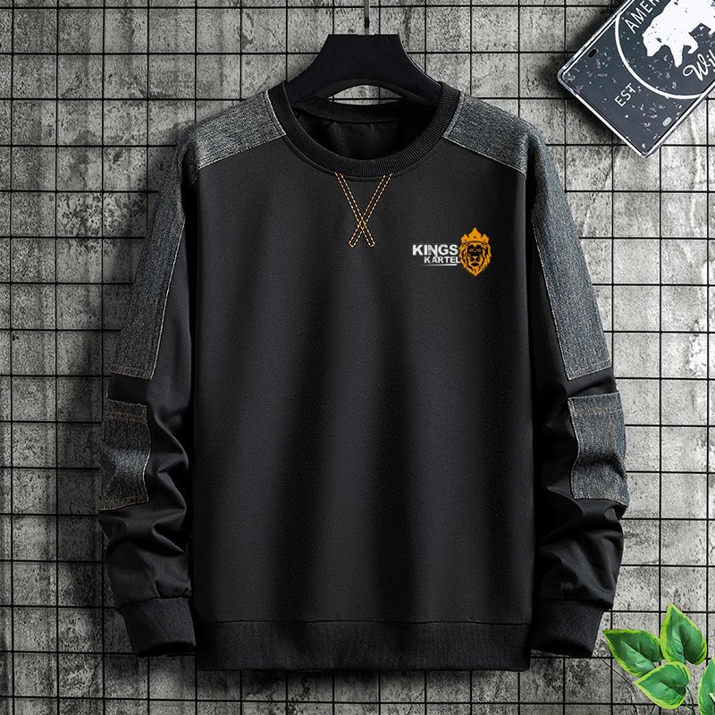 KIngs-Kartel STylish Black And Grey Sweatshirt