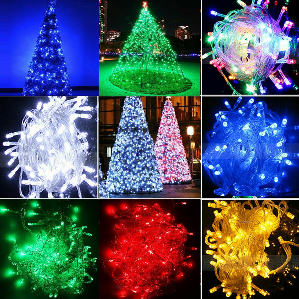10M LED Fairy String Lights Multicolor Gard 100 LED Beads Outdoor Waterproof Holiday Party Christmas Tree Decor AC 110V 220V--Warm White-- 110V