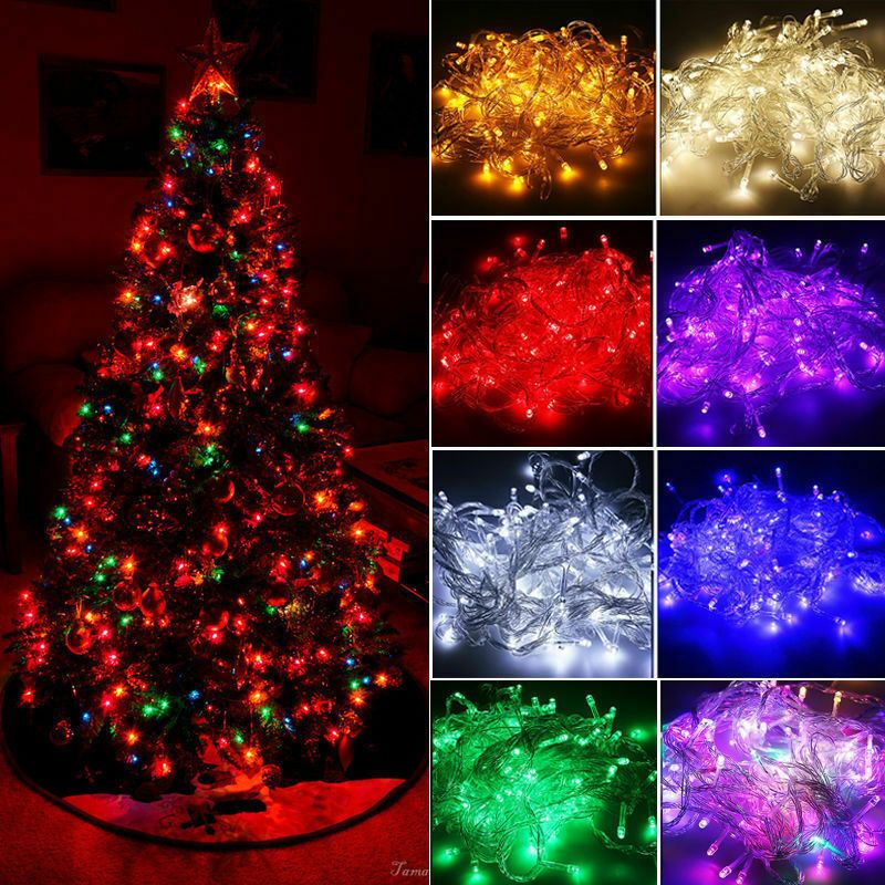 10M LED Fairy String Lights Multicolor Gard 100 LED Beads Outdoor Waterproof Holiday Party Christmas Tree Decor AC 110V 220V--Warm White-- 110V