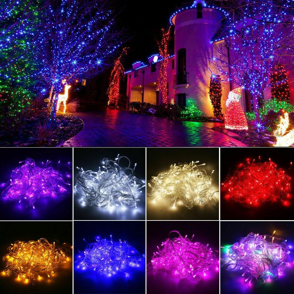 10M LED Fairy String Lights Multicolor Gard 100 LED Beads Outdoor Waterproof Holiday Party Christmas Tree Decor AC 110V 220V--Warm White-- 110V