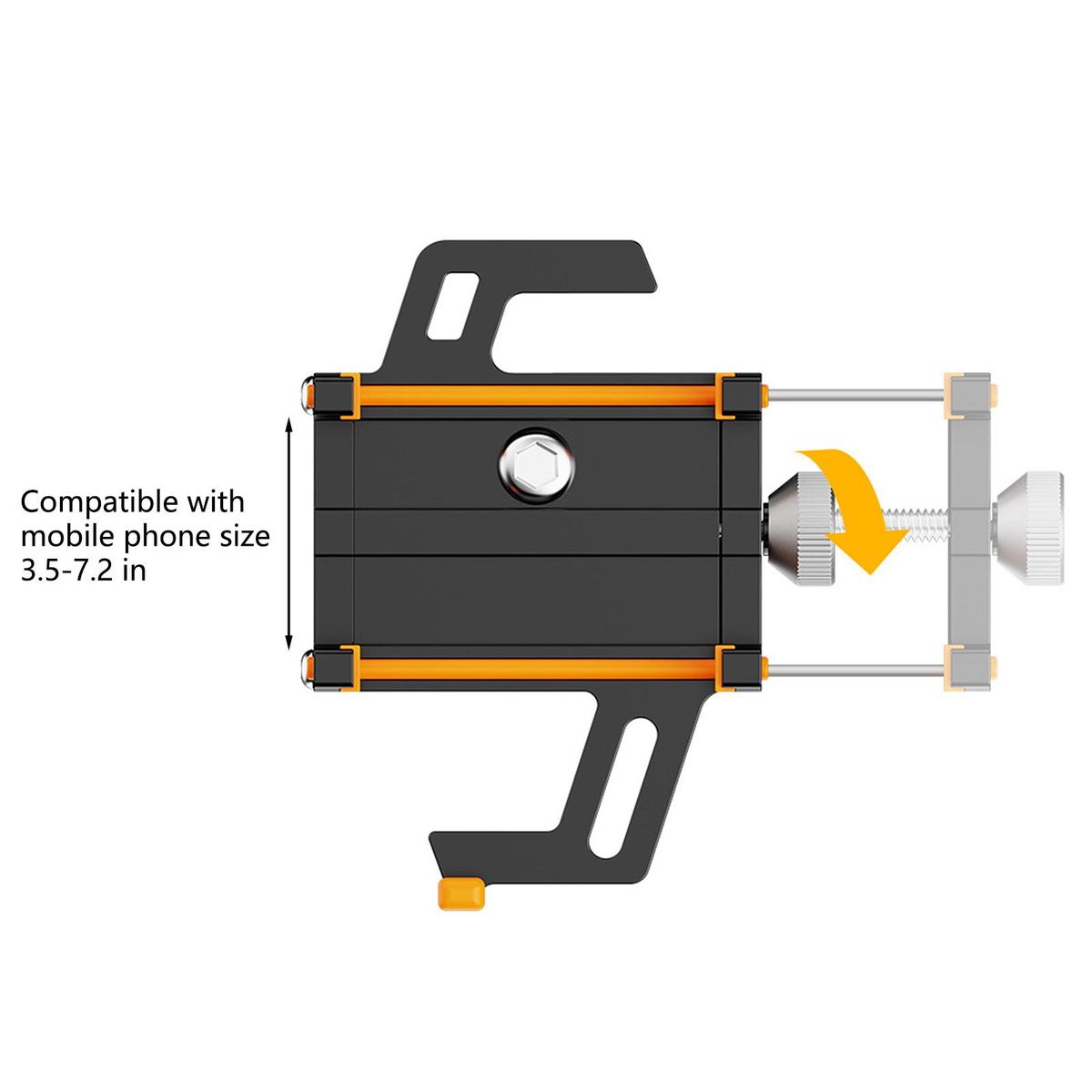 Riding Phone Stand Non-slip Bicycle Phone Holder Orange