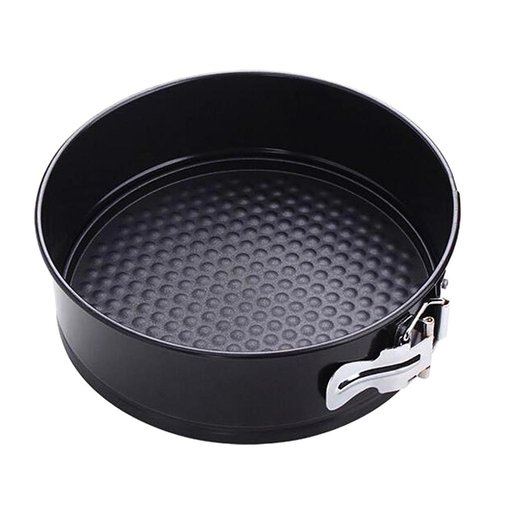 Loose Base Tin With Non- Coating For Cake Black Round