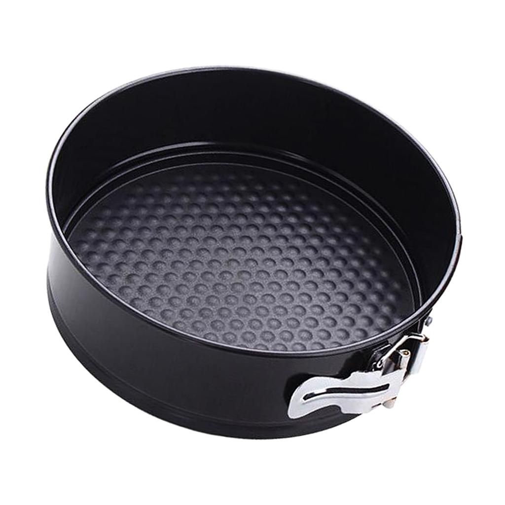 Loose Base Tin With Non- Coating For Cake Black Round