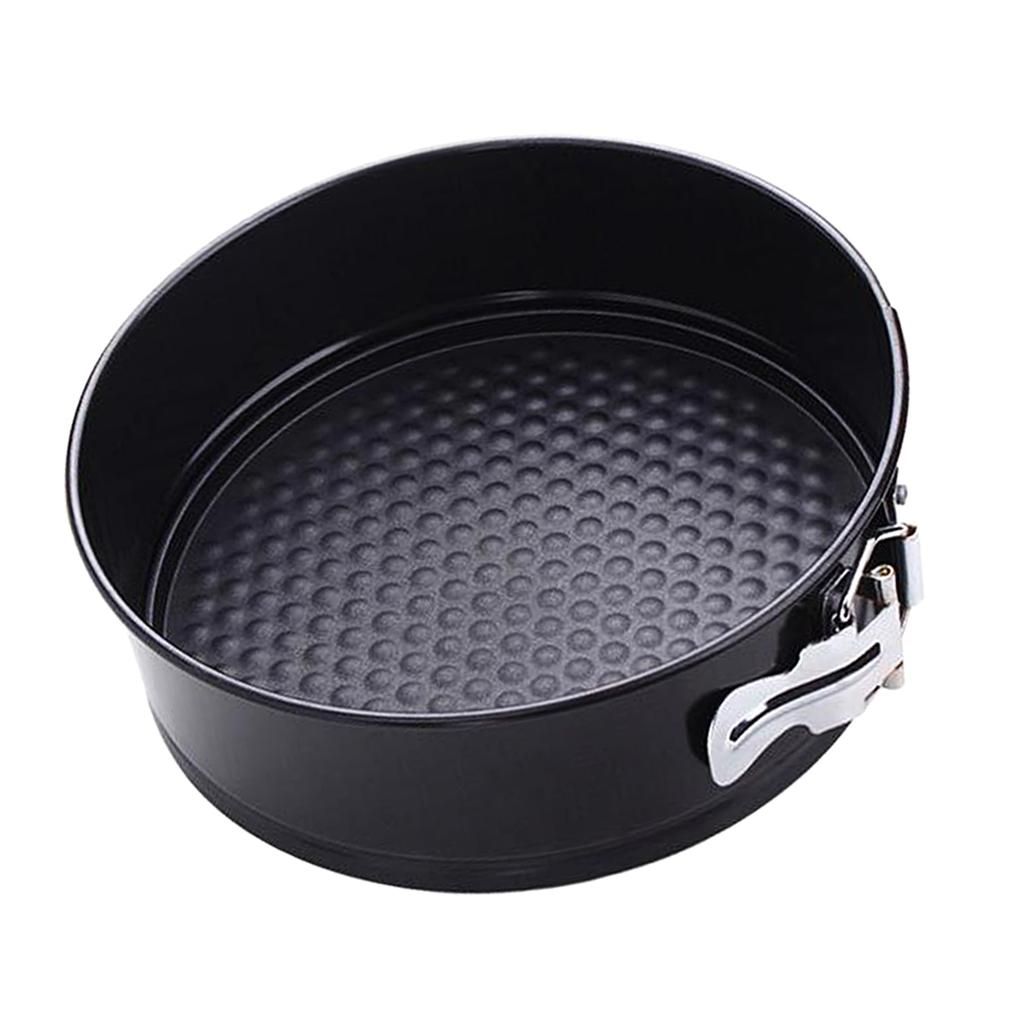 Loose Base Tin With Non- Coating For Cake Black Round