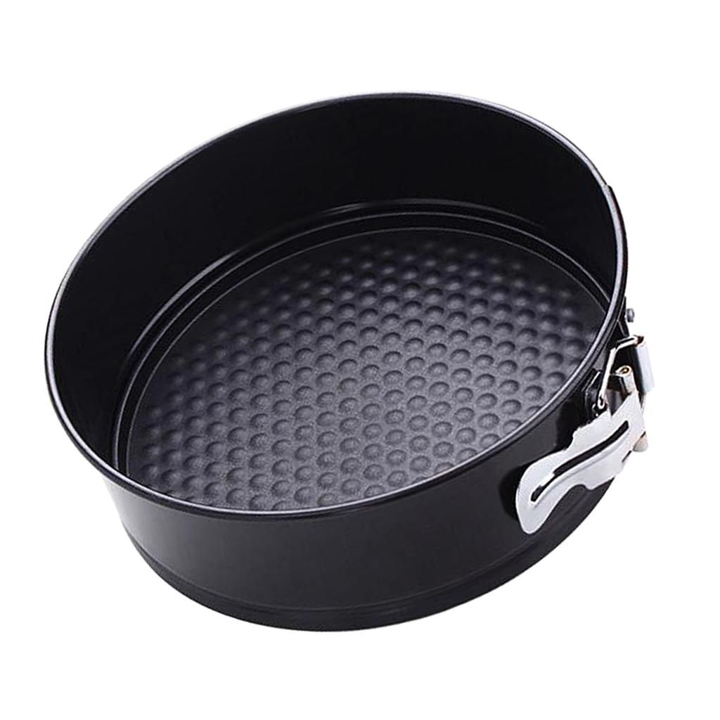 Loose Base Tin With Non- Coating For Cake Black Round