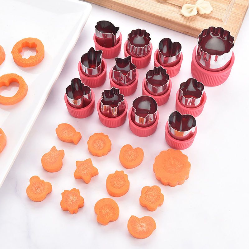 12Pcs/set Kitchen Tool Cutter Mold Cake Cutting-Red