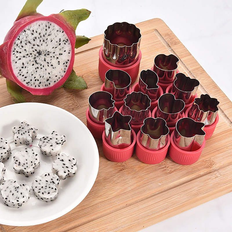 12Pcs/set Kitchen Tool Cutter Mold Cake Cutting-Red