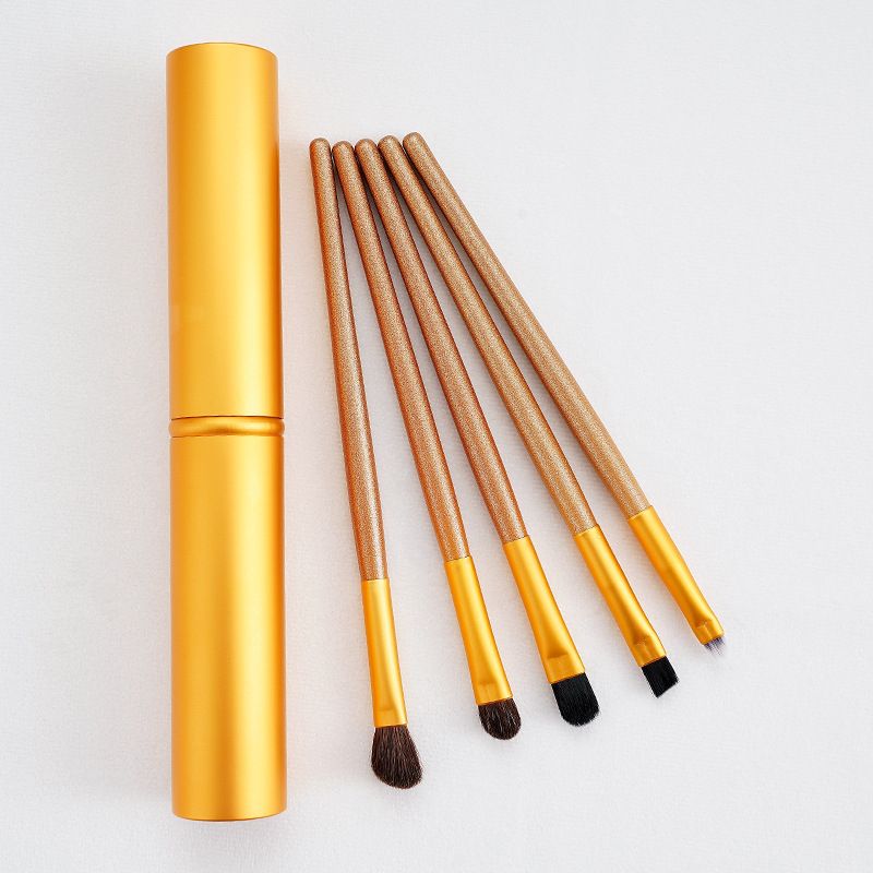 5 Pc Makeup Brushes Tool Set Eyeshadow Concealer Eyebrow Lip Blending Beauty Make Up Skin-friendly Brushes Women Cosmestic Tool DOU