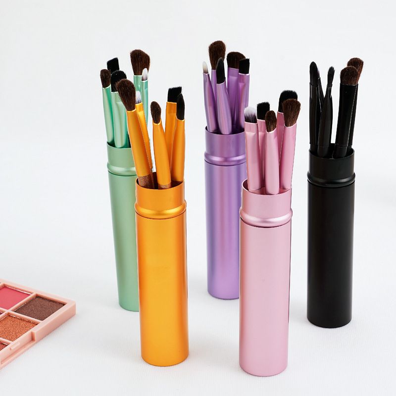 5 Pc Makeup Brushes Tool Set Eyeshadow Concealer Eyebrow Lip Blending Beauty Make Up Skin-friendly Brushes Women Cosmestic Tool DOU