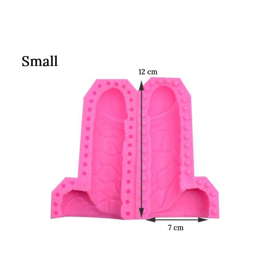 Men Penis Shape Silicone Molds 3D Form For Soap Chocolate